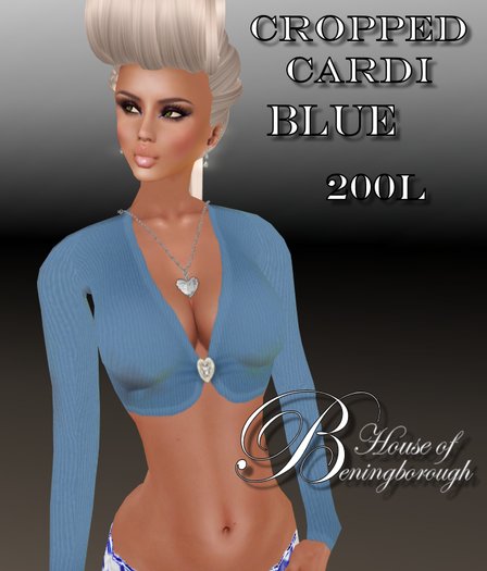 HOUSE OF BENIINGBOROUGH   Crop Cardi Blue
