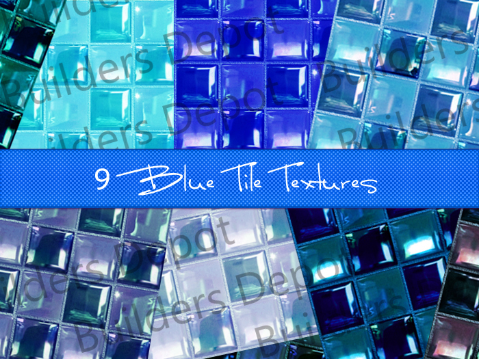 FULL PERM 9 Blue Tile Textures