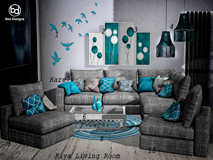 05 Bee Designs Riya Living Room RARE