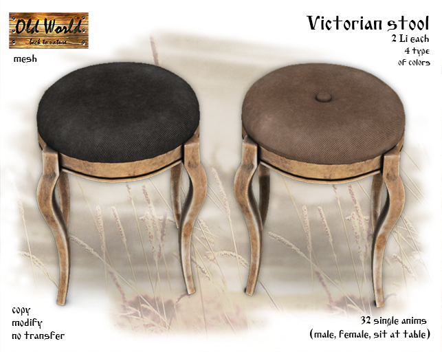 Victorian stool - Old World - Medieval Furniture
