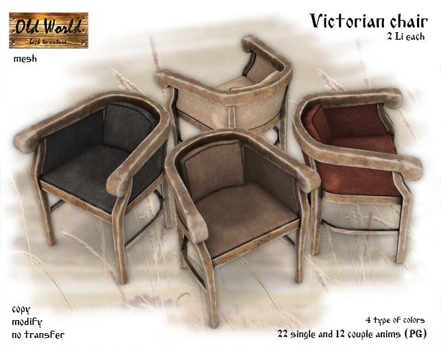 Victorian chair v2 - Old World - Medieval furniture
