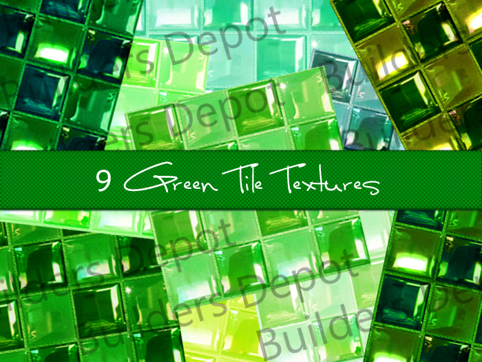FULL PERM 9 Green Tile Textures