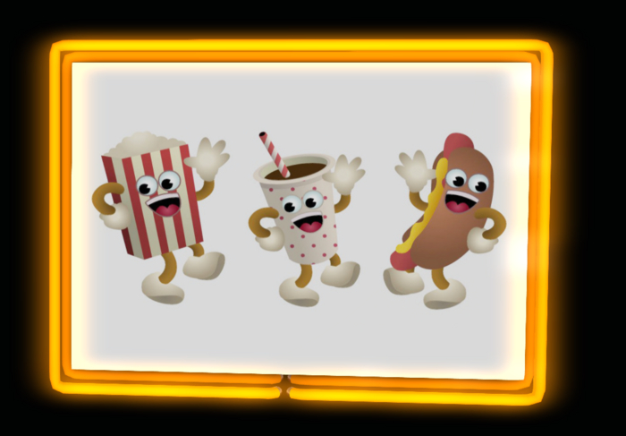 Snack time neon sign