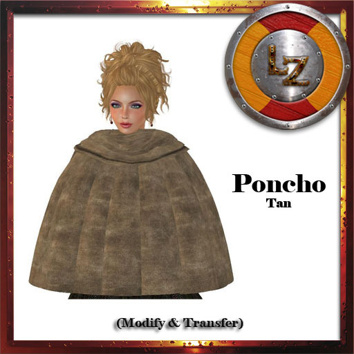 [LZ] Poncho - Tan Leather