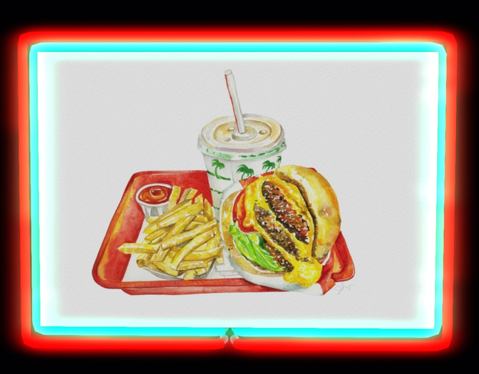 California Burgers neon sign