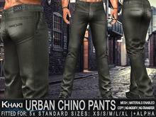 ZED MESH MATERIALS ENABLED: Urban Khaki Chino Pants (Chinos) / 5 Sizes + Alpha / Available  in 3 Colours