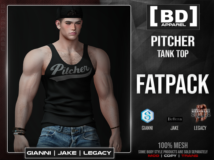 [BD] Pitcher Tank Top FATPACK