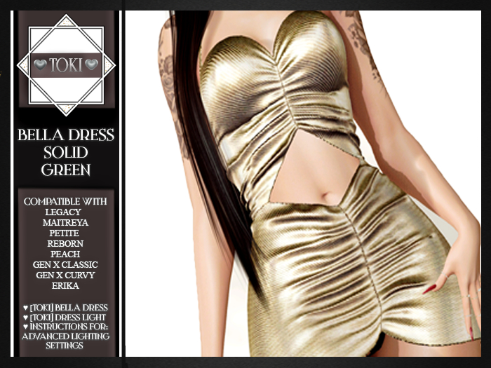 [TOKI] Bella Dress Solid Gold