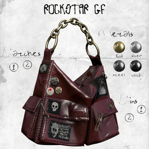 +WORN+ Rockstar Gf PLEATHER RED