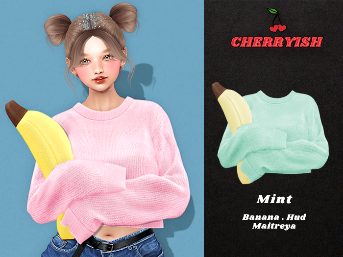 ::CHERRYISH:: Pony Knit Top - Mint