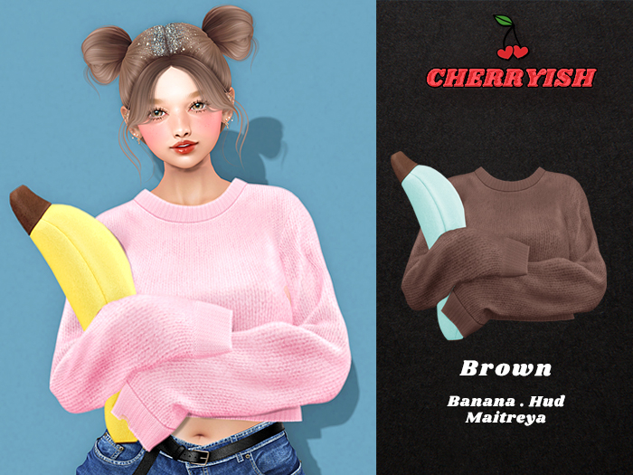 ::CHERRYISH:: Pony Knit Top - Brown