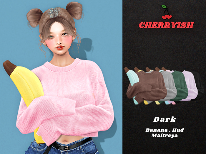 ::CHERRYISH:: Pony Knit Top - Dark(pack)