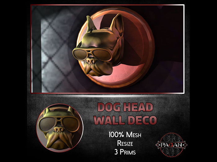 [Pagan]  Dog head deco wall