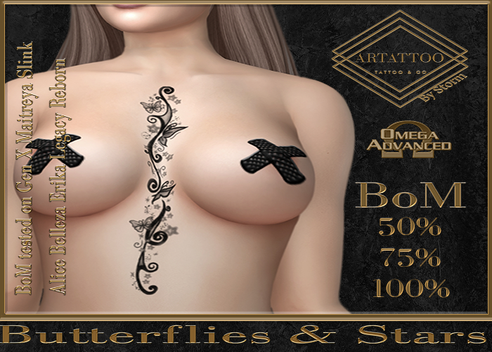 ArTattoo Butterflies & Stars