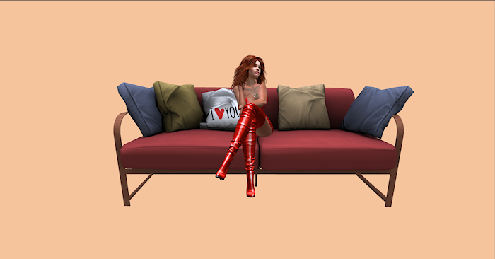 Modern sofa three poses EC