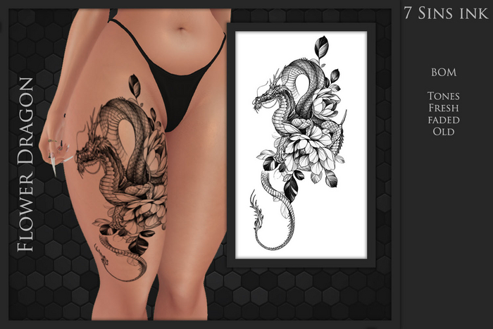 7SI Thigh Flower Dragon