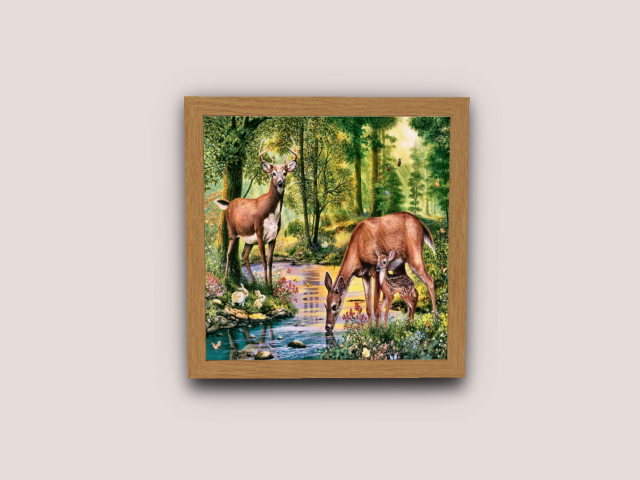 Frame Peaceful-Deer--Fawn