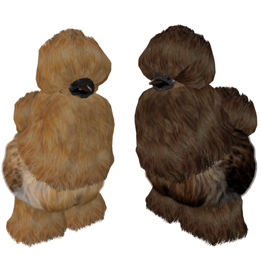 DFS Rooster & Hen Silkie Brown (2 items)