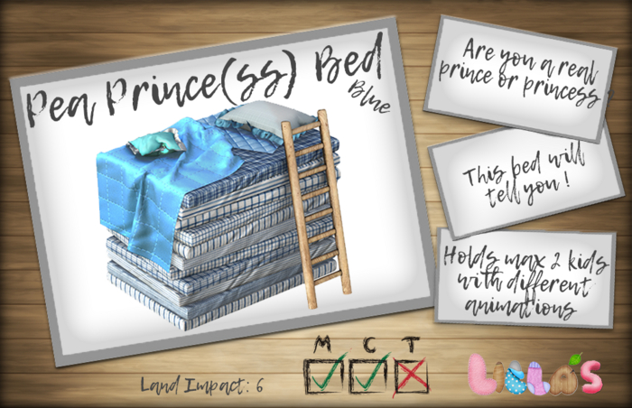 Lilla's Pea Prince(ss) bed blue *Boxed*