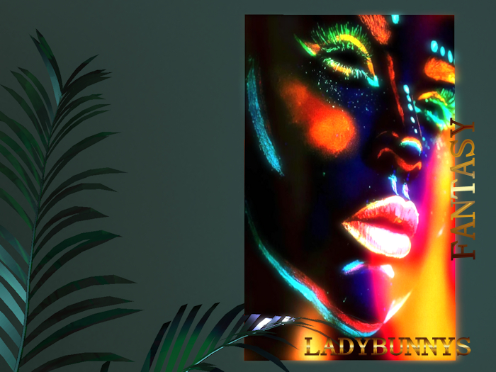Neon Face Art-Wall Decor-full perm