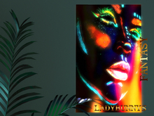 Neon Face Art-Wall Decor-full perm