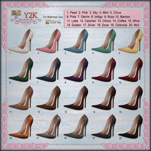 FDD *Y2K* Super-Pointy-Toe Pumps (Maitreya)- Maroon