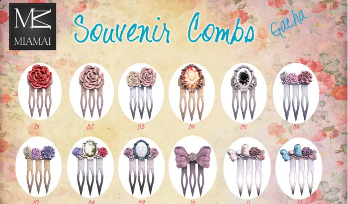 Miamai_Souvenir Combs_Peony RARE