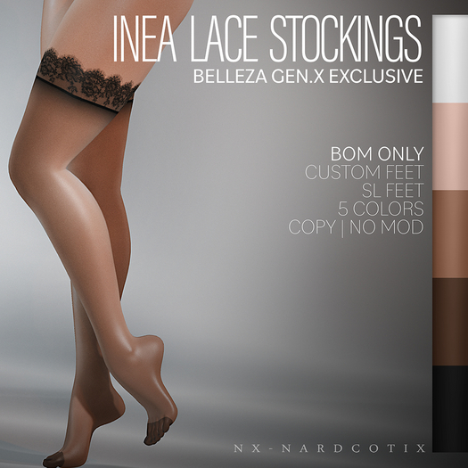 NX-Nardcotix Inea BOM Lace Stockings -Gen.X-