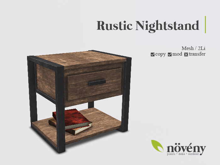 Noveny - Rustic Nightstand - Rezz