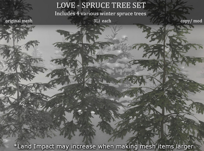 LOVE SUPERSTORE - SPRUCE TREE SET