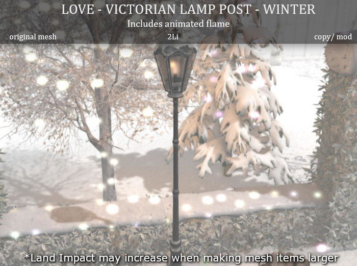 LOVE SUPERSTORE - VICTORIAN LAMP POST - WINTER 