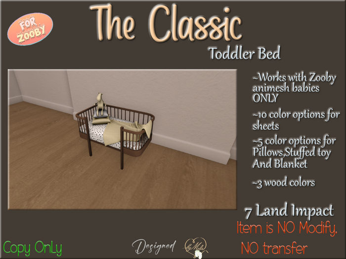 [byMela]~ADD me~The Classic~Toddler Bed