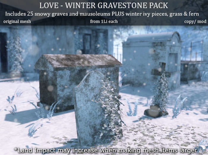 LOVE SUPERSTORE - WINTER GRAVESTONE PACK 