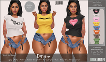 Dark Angel : Dena Tshirt Daddy - Fatpack Legacy + [Perky] - Maitreya + [Petite] - Reborn - Kupra +[Kups] - Belleza Gen X