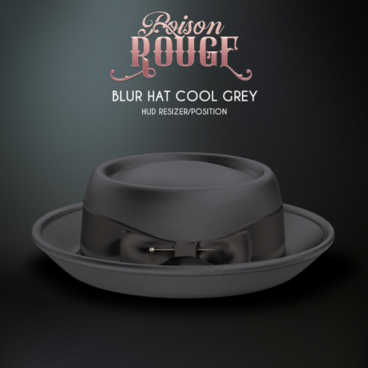 POISON ROUGE Blur Hat Cool Grey