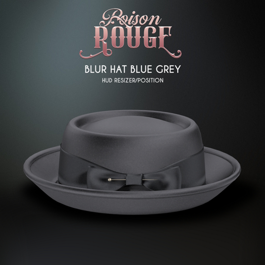 POISON ROUGE Blur Hat Blue Grey