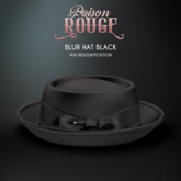 POISON ROUGE Blur Hat Black