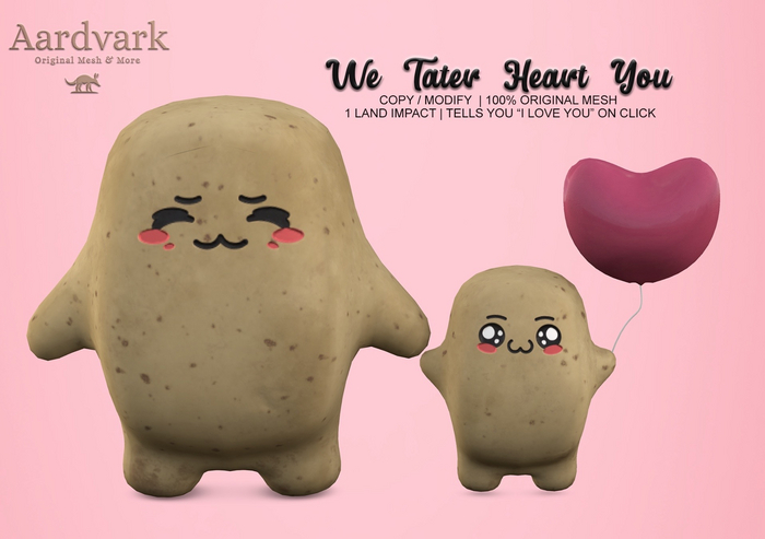 Aardvark : We Tater Heart You Decor 