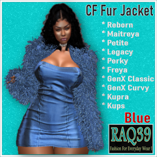 [R39] CF Fur jacket-Blue
