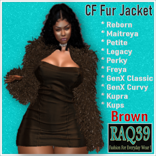 [R39] CF Fur jacket-Brown