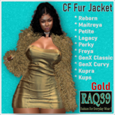 [R39] CF Fur jacket-Gold