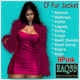 [R39] CF Fur jacket-HPink
