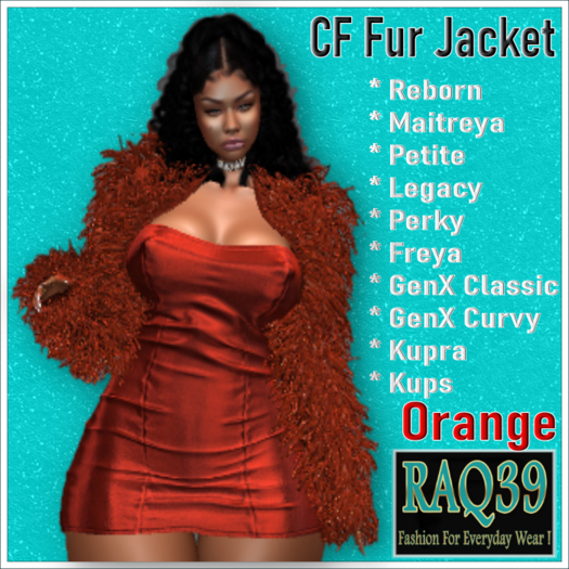 [R39] CF Fur jacket-Orange