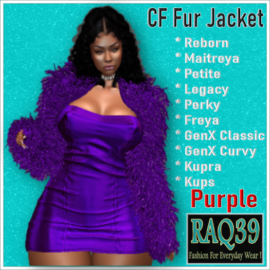 [R39] CF Fur jacket-Purple