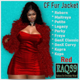 [R39] CF Fur jacket-Red