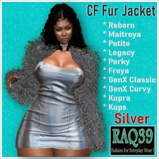 [R39] CF Fur jacket-Silver