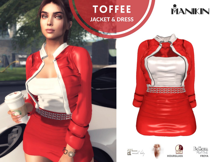 Manikin - Toffee - Jacket & Dress - Red