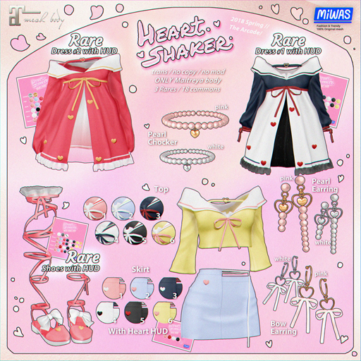 MIWAS / Heart shaker Pearl chocker #Pink - Gacha Resale Box