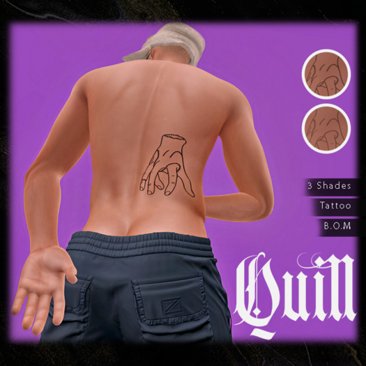 .:Quill:. Wednesday Thing Back Tattoo