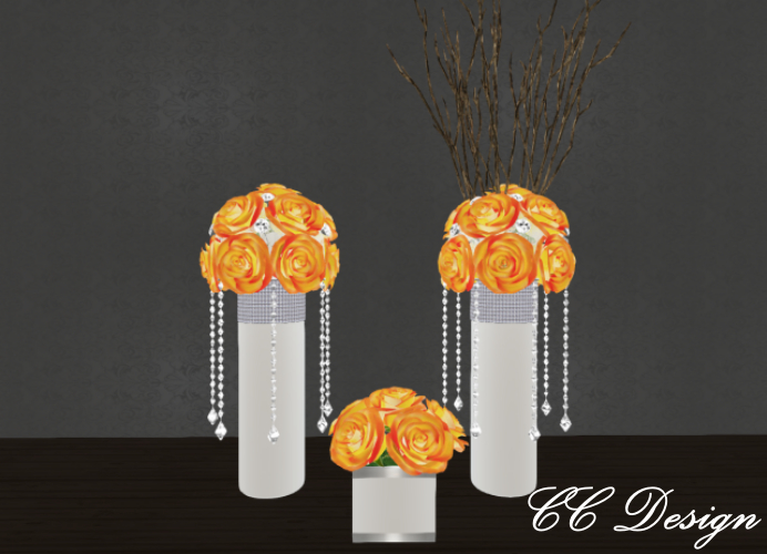 *CC* Wedding Rose Vase Orange